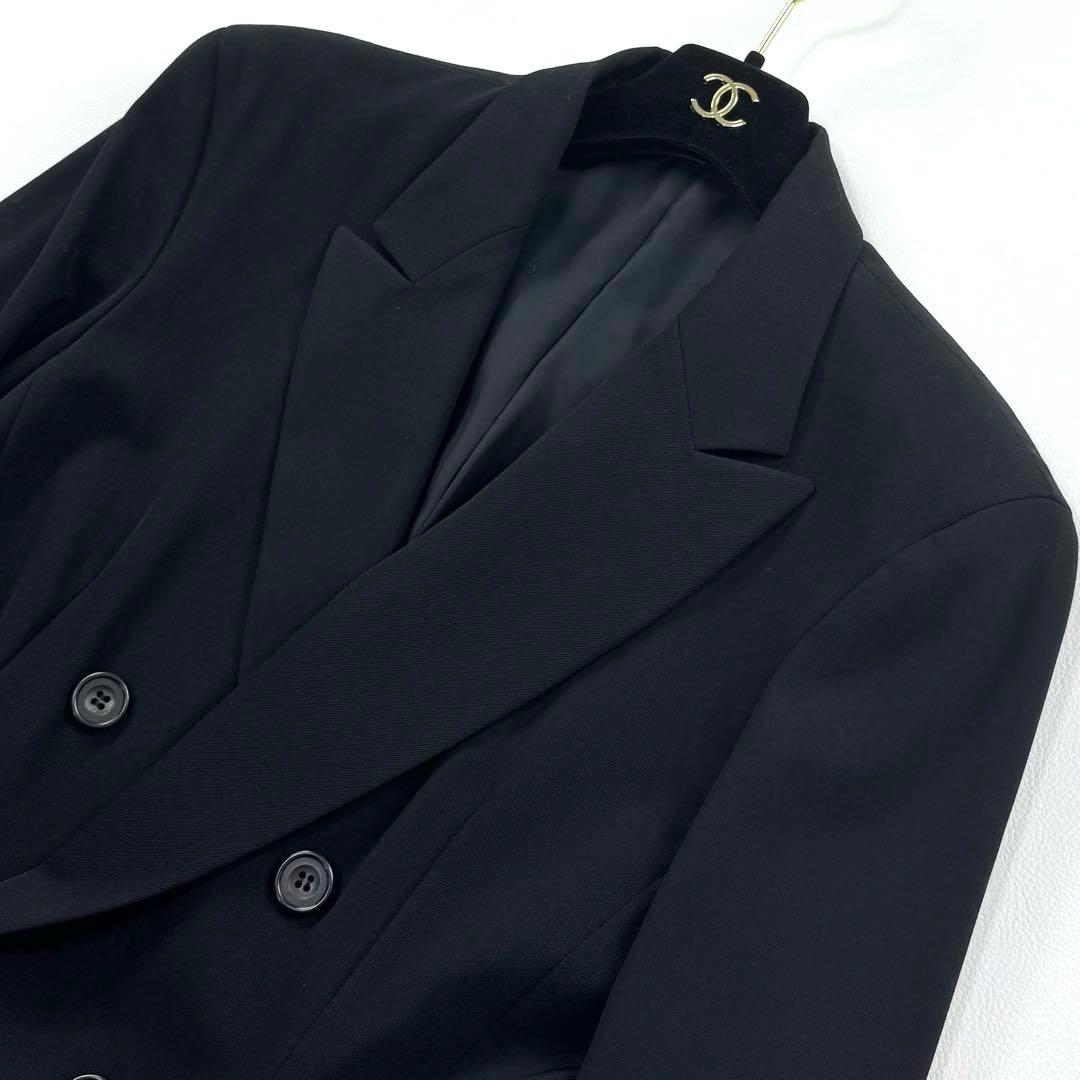 美品✨ワイズ テーラードジャケット ダブルブレスト ウールギャバジン ブラック