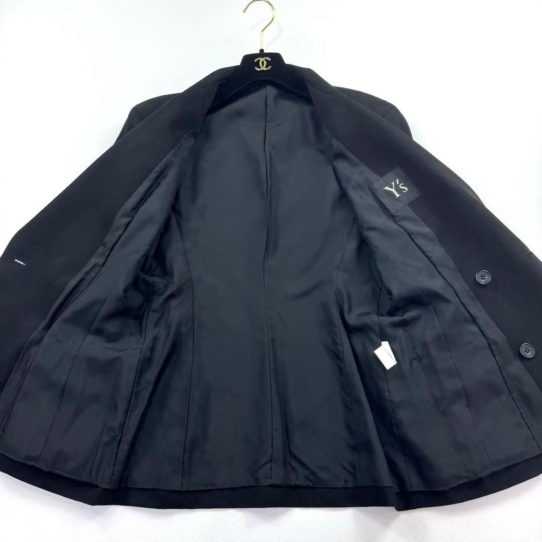 美品✨ワイズ テーラードジャケット ダブルブレスト ウールギャバジン ブラック