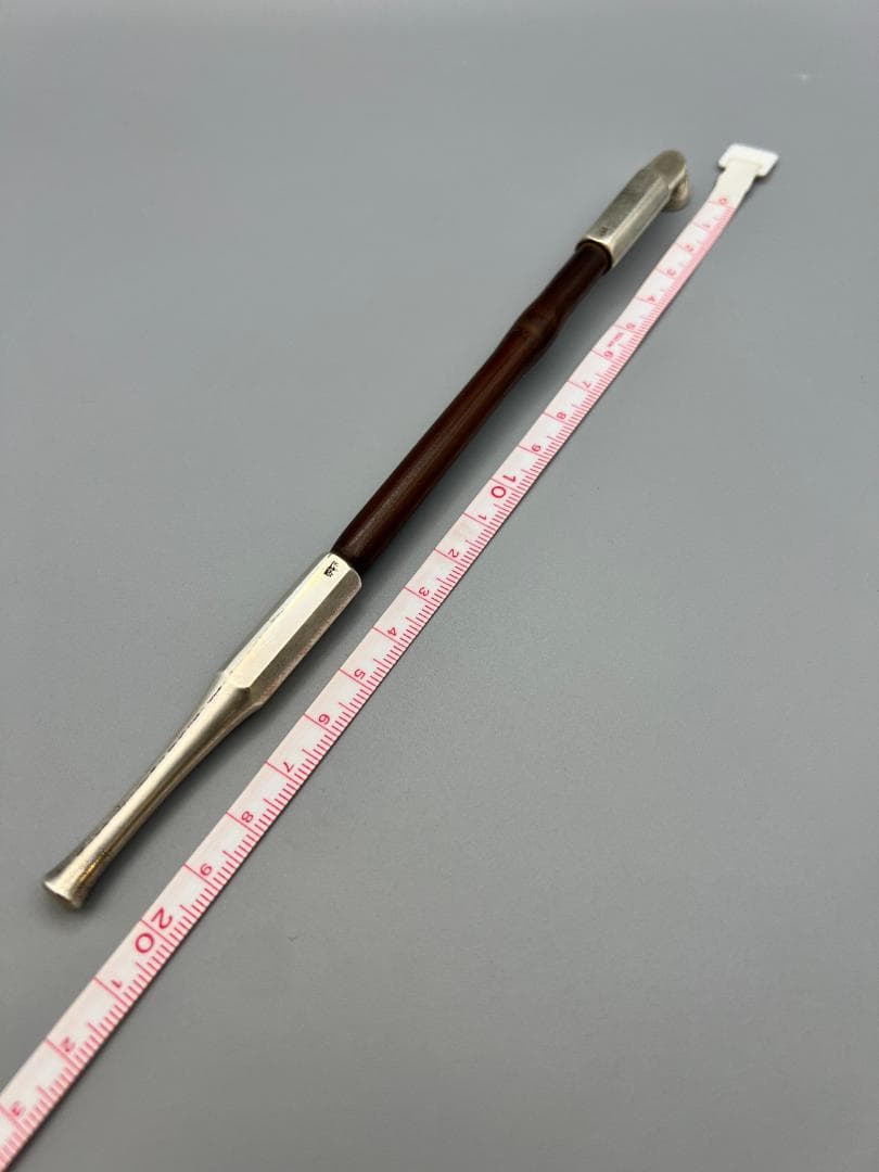 【海】純銀煙管　六角形　キセル　純刻印　銀細工　アンティーク　重量約34g