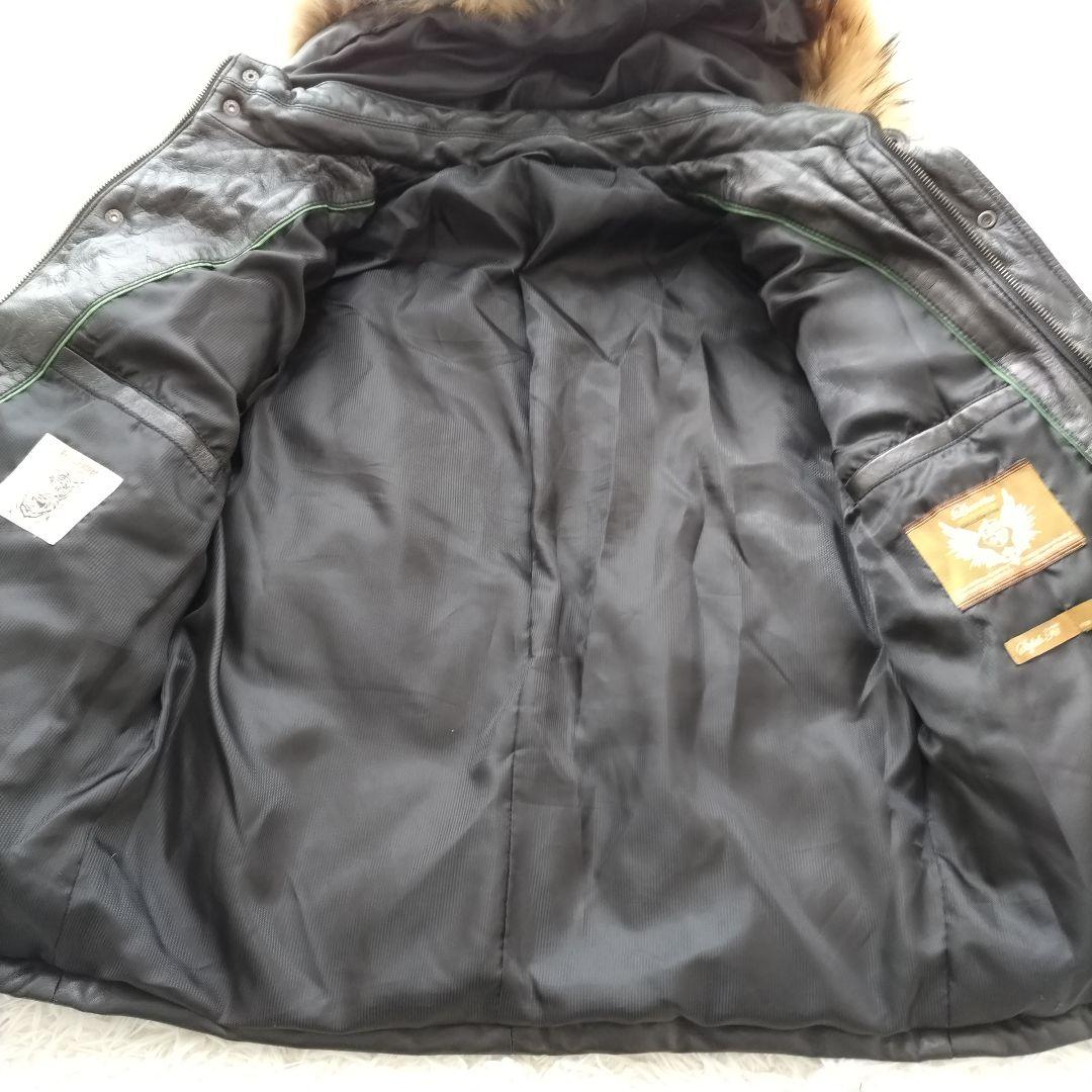 Licorice リコリス　ラムレザーダウンジャケット　羊革　リアルレザー　肉厚