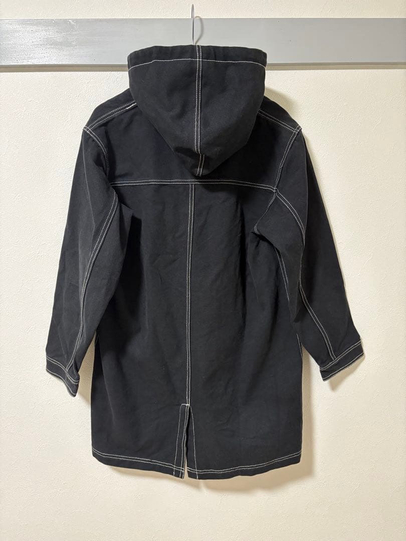 stussy カバーオール デニムジャケット パーカー ブラック Mサイズ