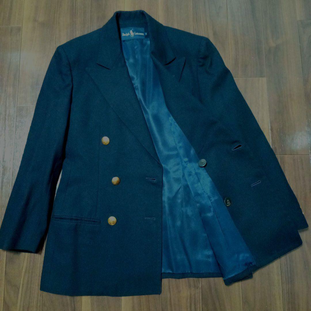 ラルフローレン テーラードジャケット 紺ブレ 金ボタン レディース