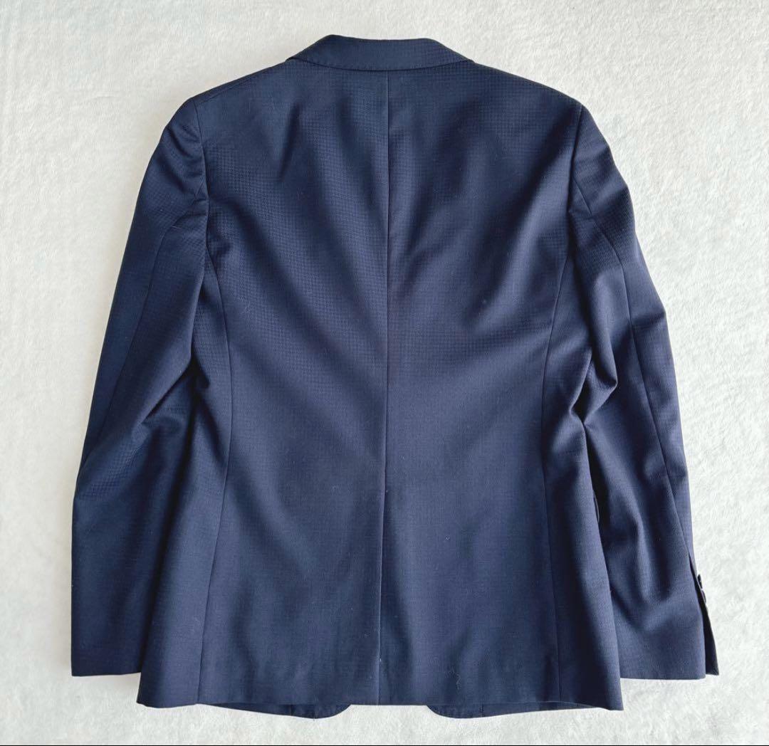 【美品】スーツセレクト　スリーピース　スーツ　ネイビー　紺色　ビジネスマン　営業