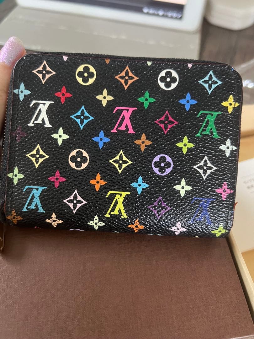 美品✨ルイヴィトン マルチカラー　ジッピー　パース　黒　小銭入れ