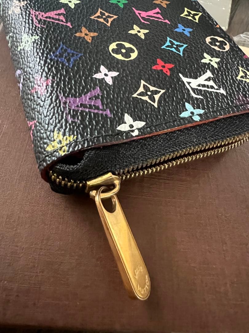 美品✨ルイヴィトン マルチカラー　ジッピー　パース　黒　小銭入れ