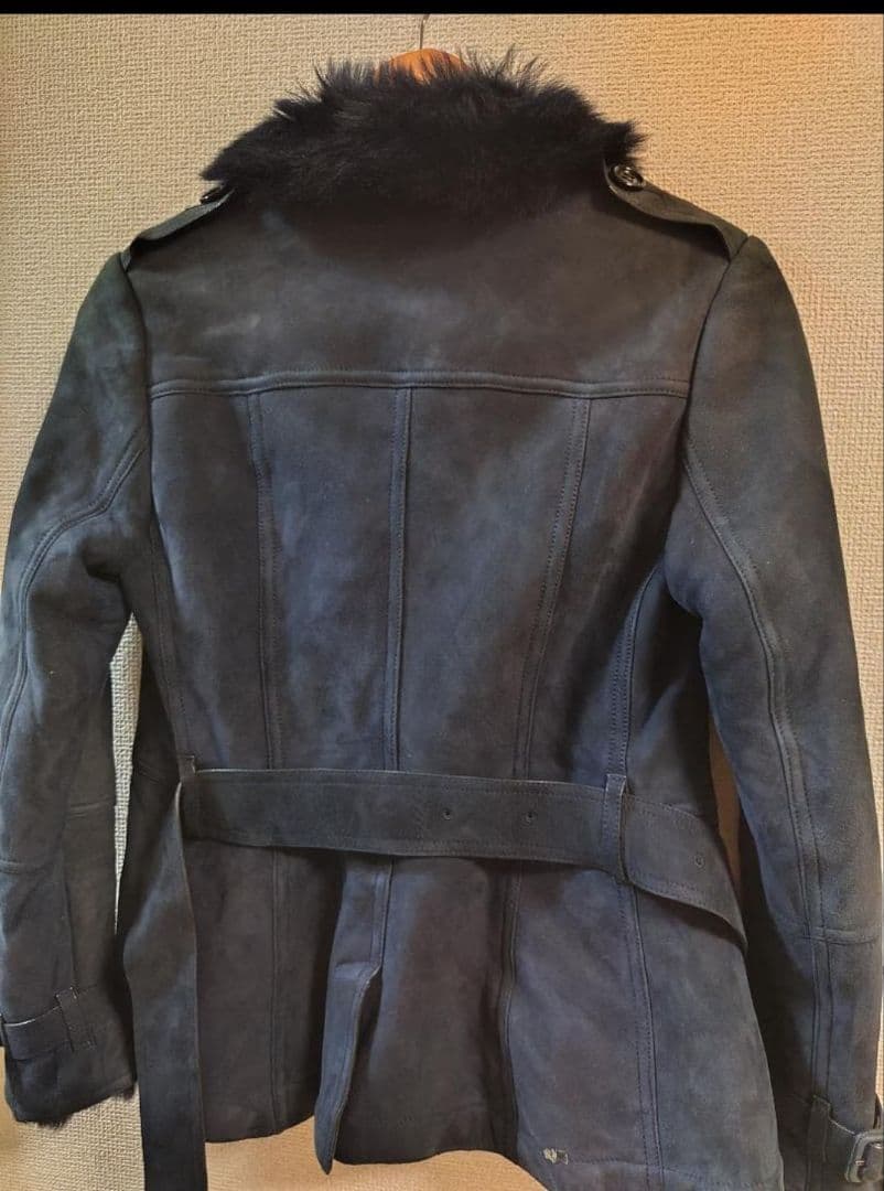 Burberry バーバリー　リアルムートン　レザー　ライダースジャケット