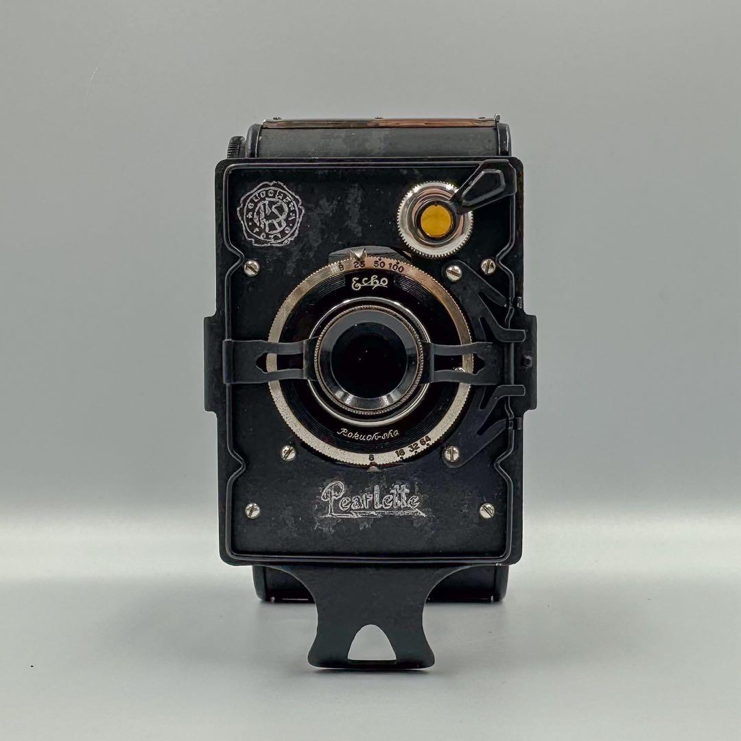 【希少・美品】Pearlette 折りたたみ式カメラ｜オリジナル革ケース付き