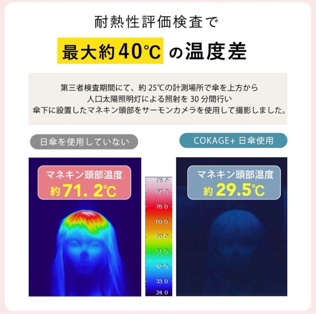 COKAGE+ 3つ折り 折りたたみ日傘 スノーグレー(限定カラー)