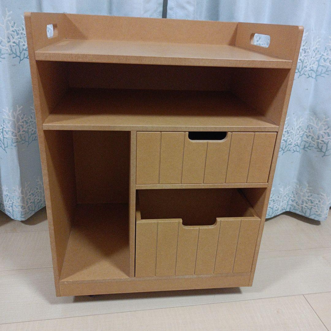 [美品]　隠せるリビング整理ワゴン