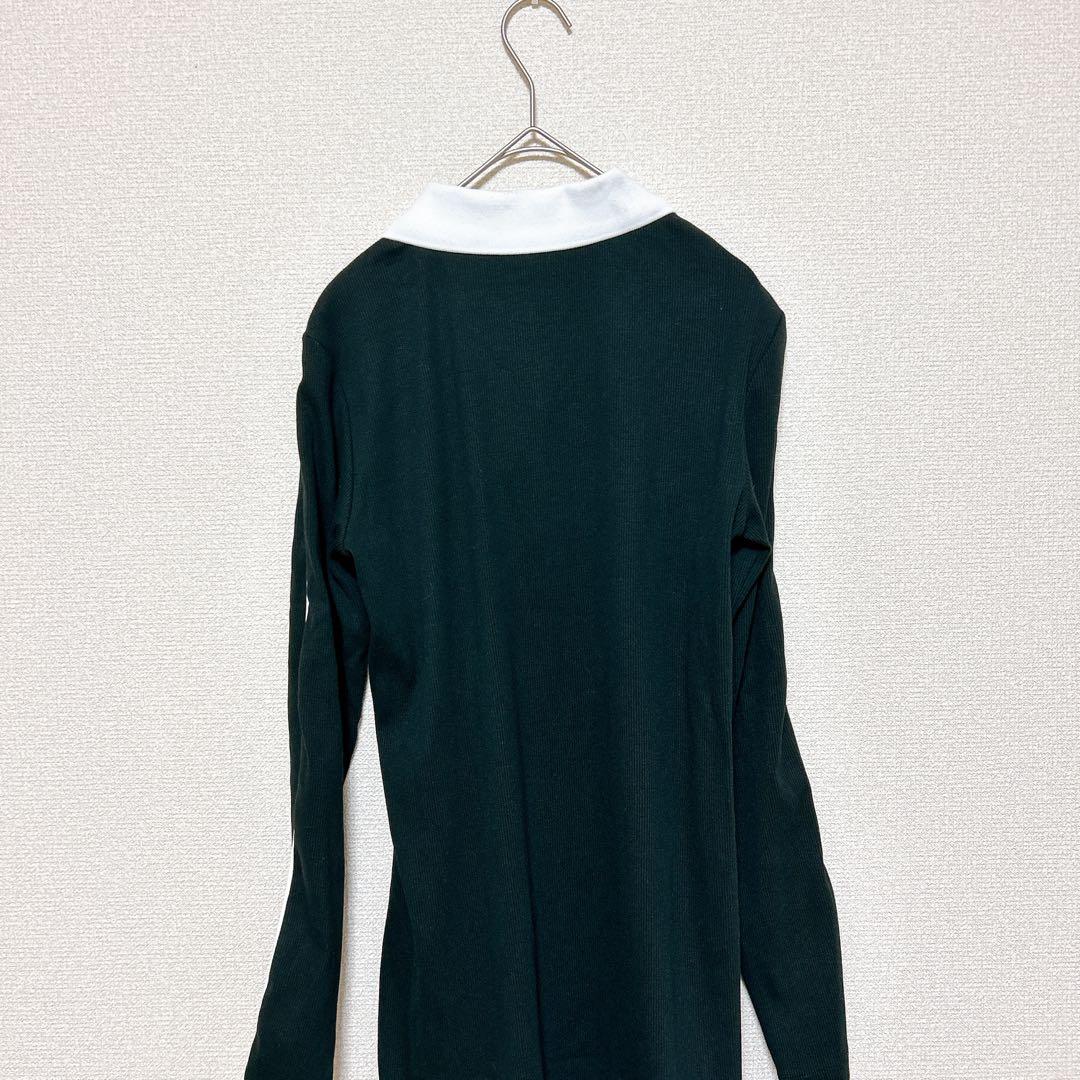 美品　  カルバンクライン ポロワンピース M 長袖 黒