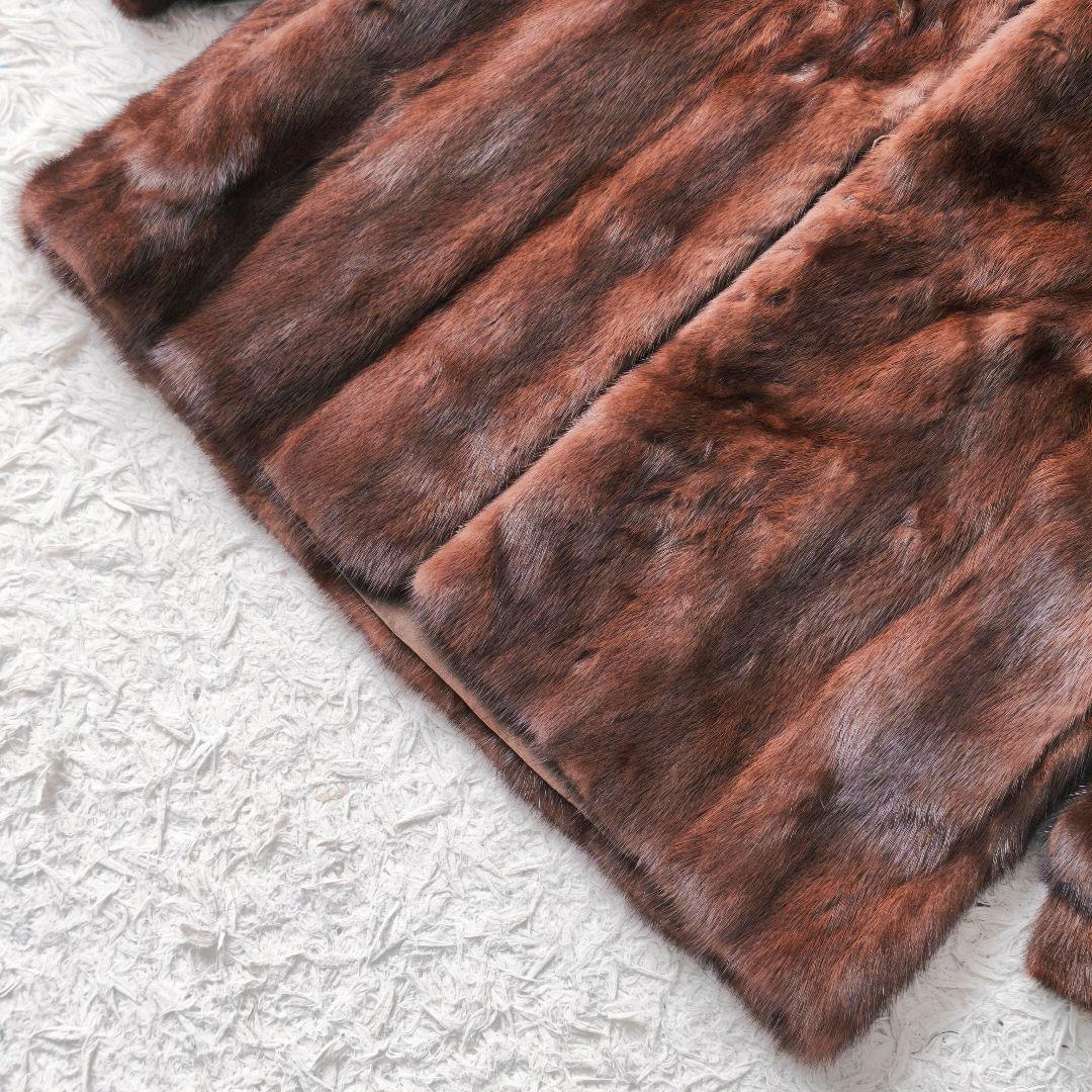 【美品 高級◎】総丈73 毛皮 ミンク ファーコート ボリューム◎ 極暖 L