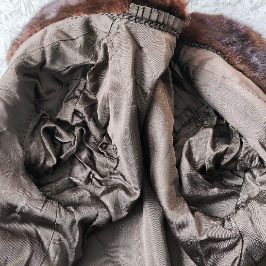 【美品 高級◎】総丈73 毛皮 ミンク ファーコート ボリューム◎ 極暖 L