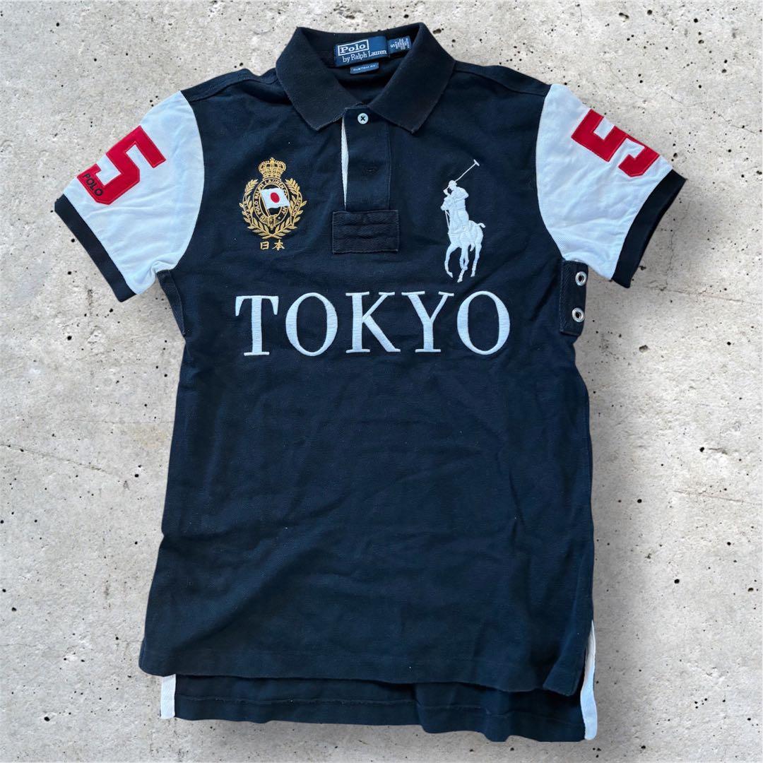 【セール 超希少】 ポロラルフローレン ポロシャツ Sビックポニー刺繍 ブラック