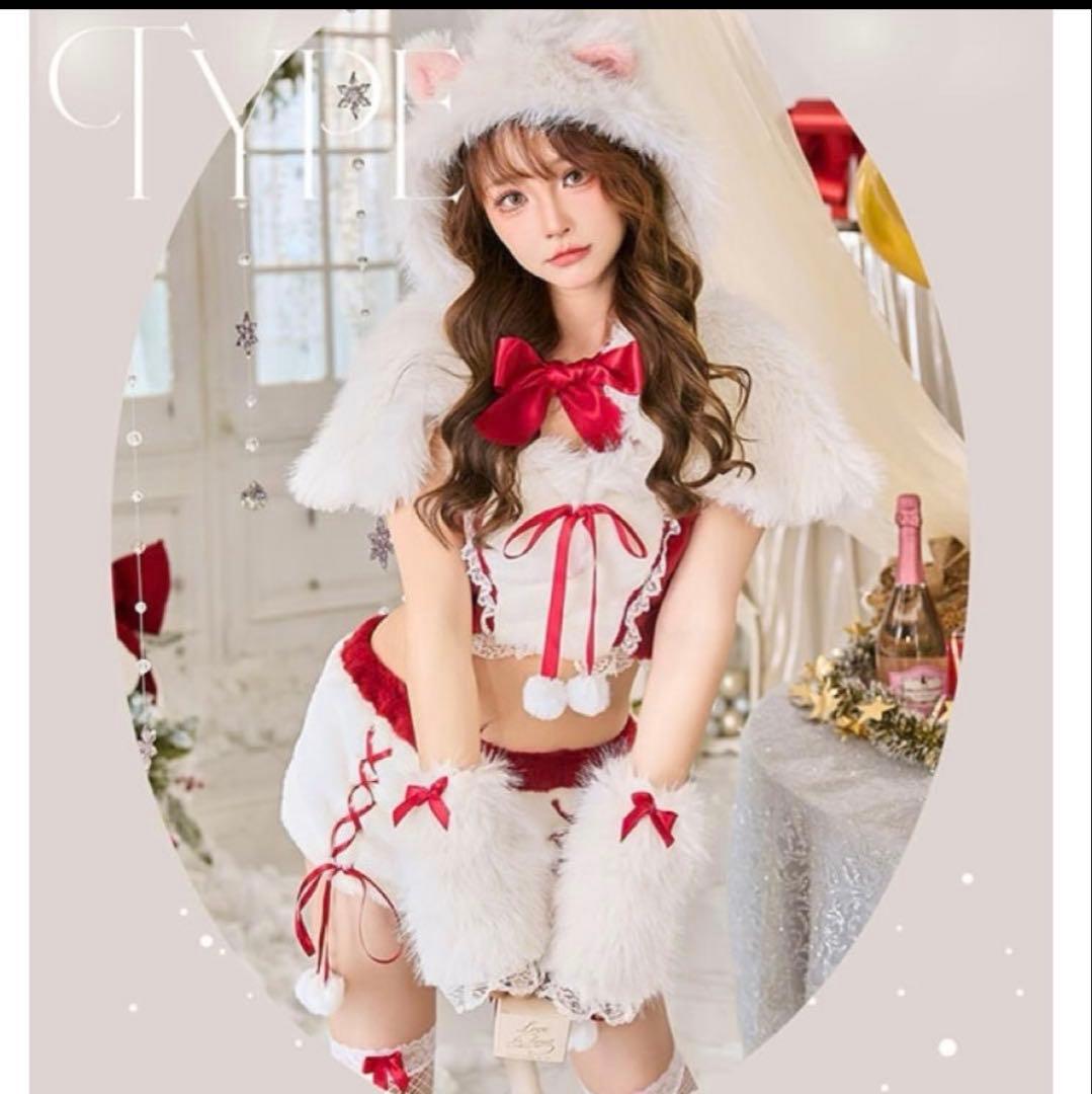 Malymoon♡ふわふわメレンゲリボンキャットサンタ♡クリスマスコスプレ