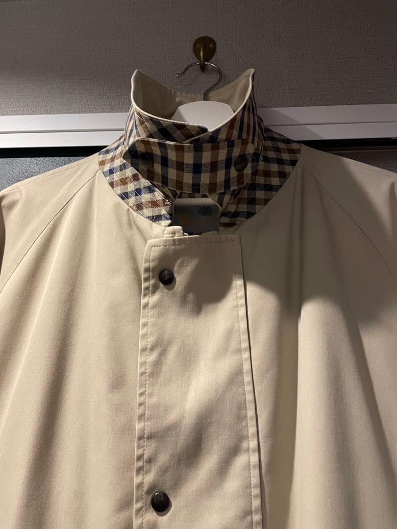 実寸XL 80s Aquascutum Club check Balmacan