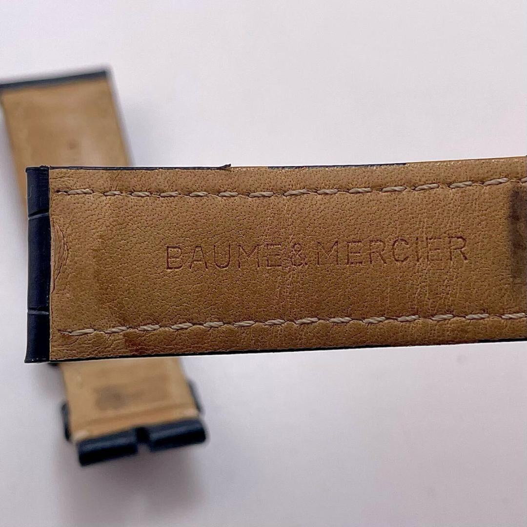 【希少/美品】ボームアンドメルシー 純正 20mm クロコ レザー ベルト 紺