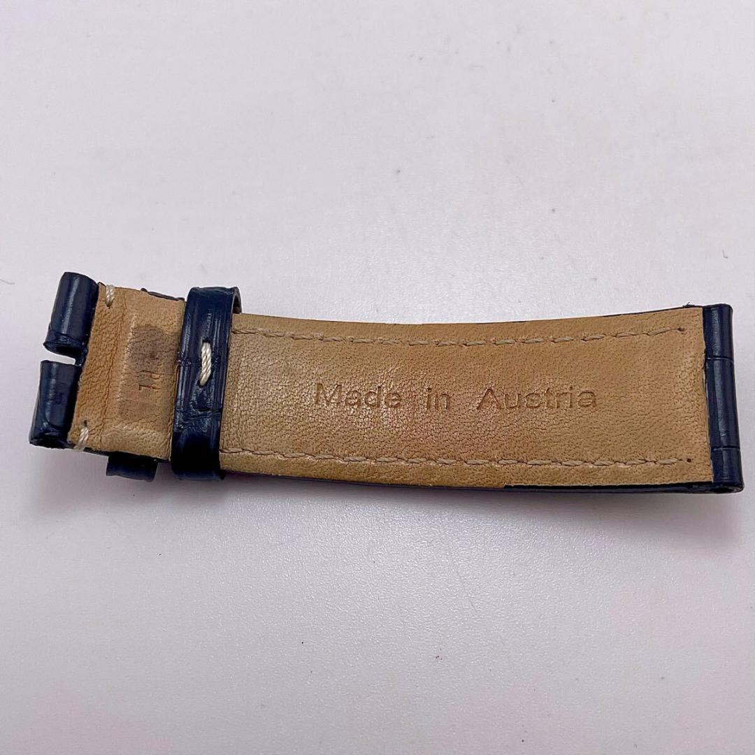 【希少/美品】ボームアンドメルシー 純正 20mm クロコ レザー ベルト 紺