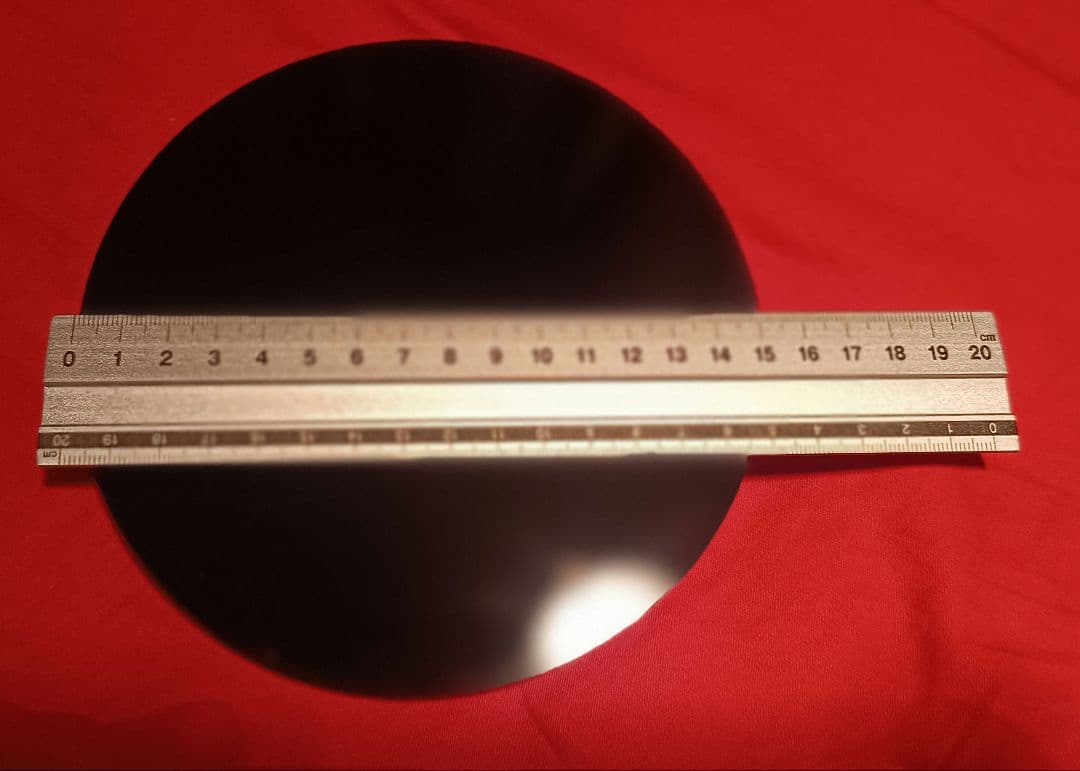 スクライングミラー 15cm/黒鏡/オブシディアン/黒曜石/霊視/風水/占い