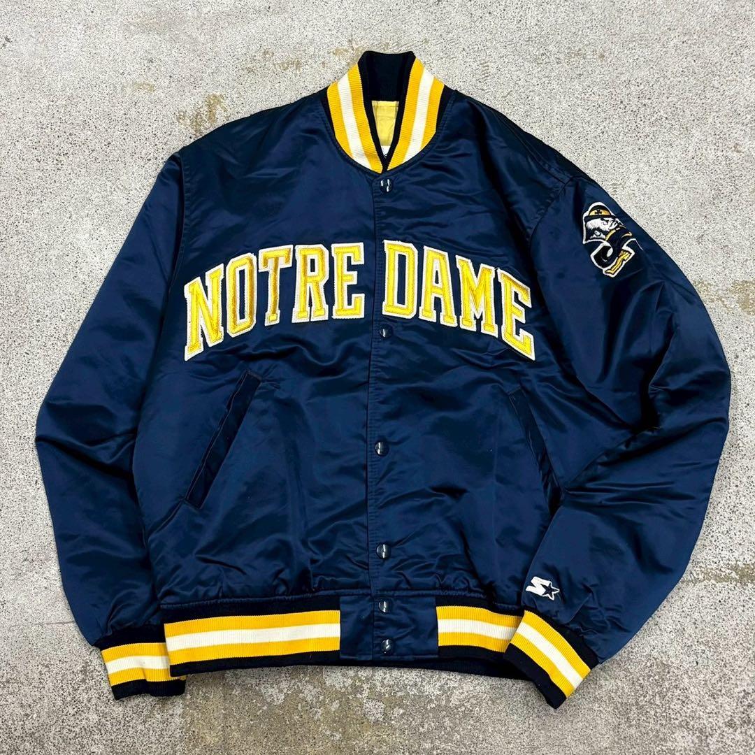 USA製　90s STARTER スターター　ノートルダム　スタジャン