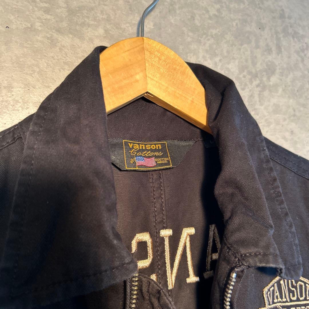 アメカジ　VANSON ブラック オーバーオール　つなぎ