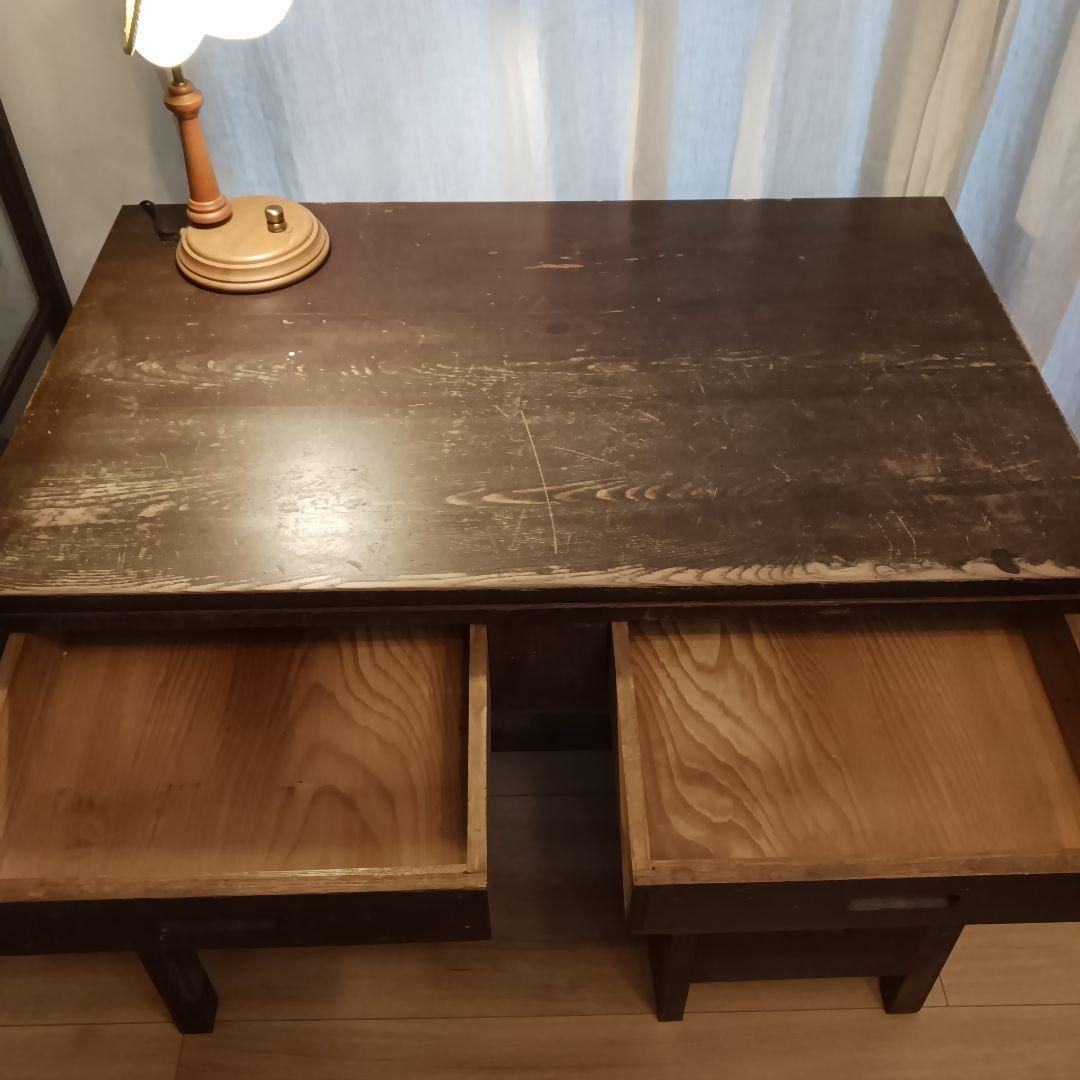 【古道具】昭和レトロ　片袖机　勉強机