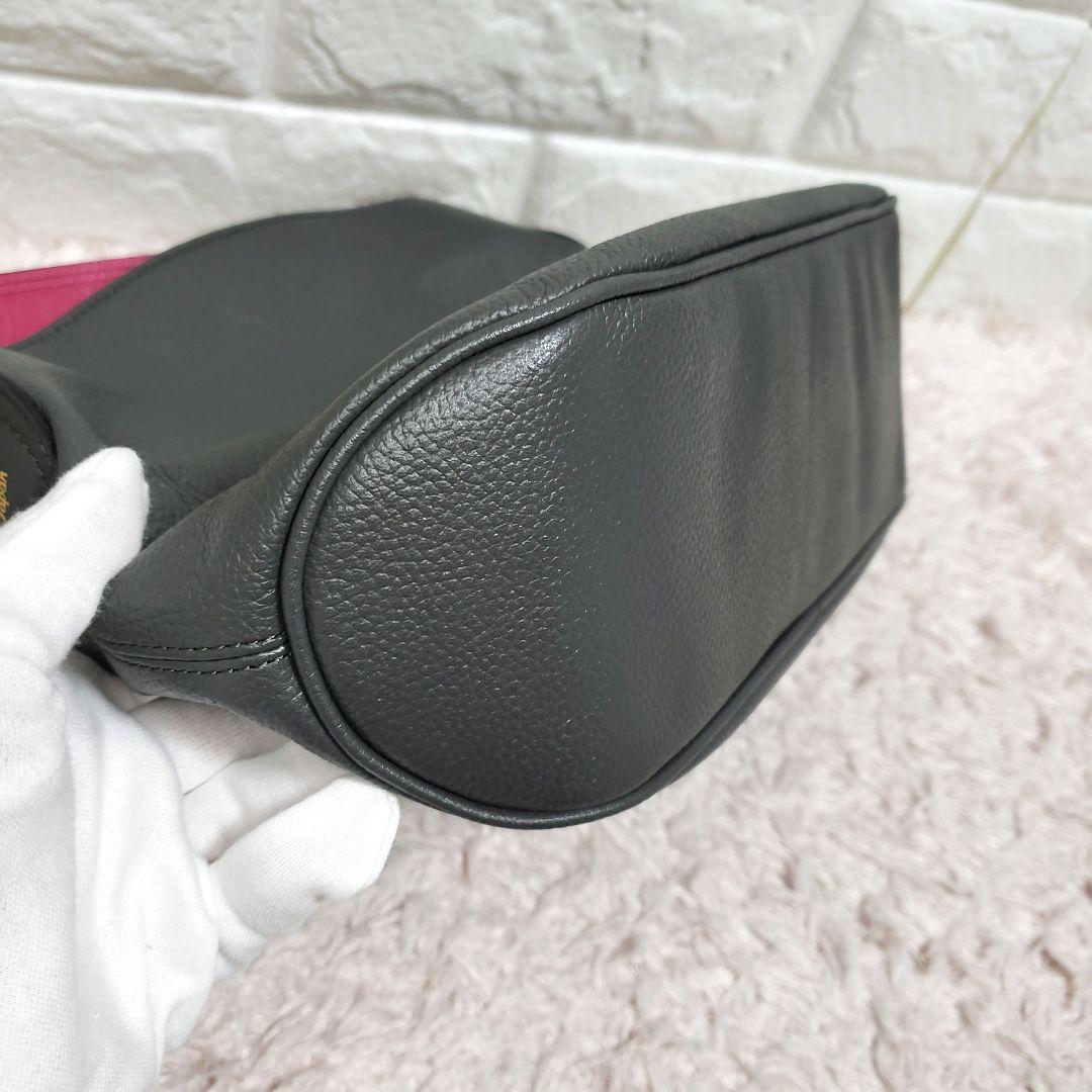 A.D.M.J エーディーエムジェイ ワンショルダーハンドバック グレー 極美品