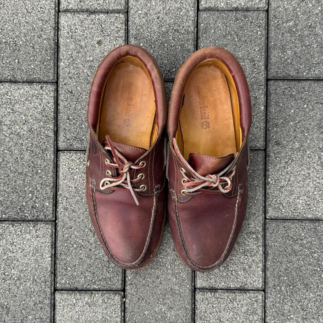00s Timberland 3eye バーガンディ デッキシューズ us9.5