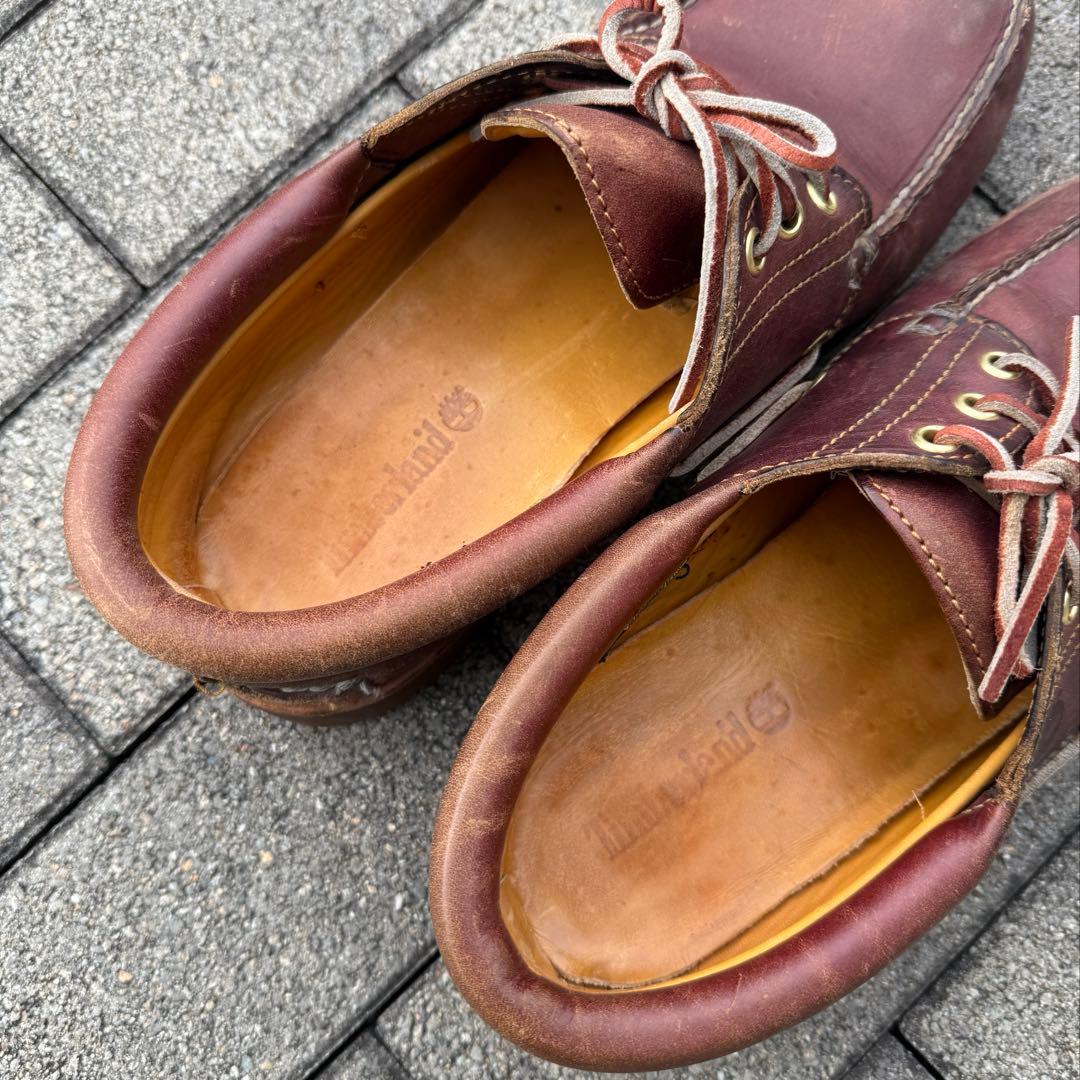 00s Timberland 3eye バーガンディ デッキシューズ us9.5