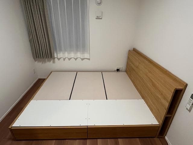 販売〜2/28まで【美品】ニトリ クイーンベッドフレーム ブラウン(カイト3)