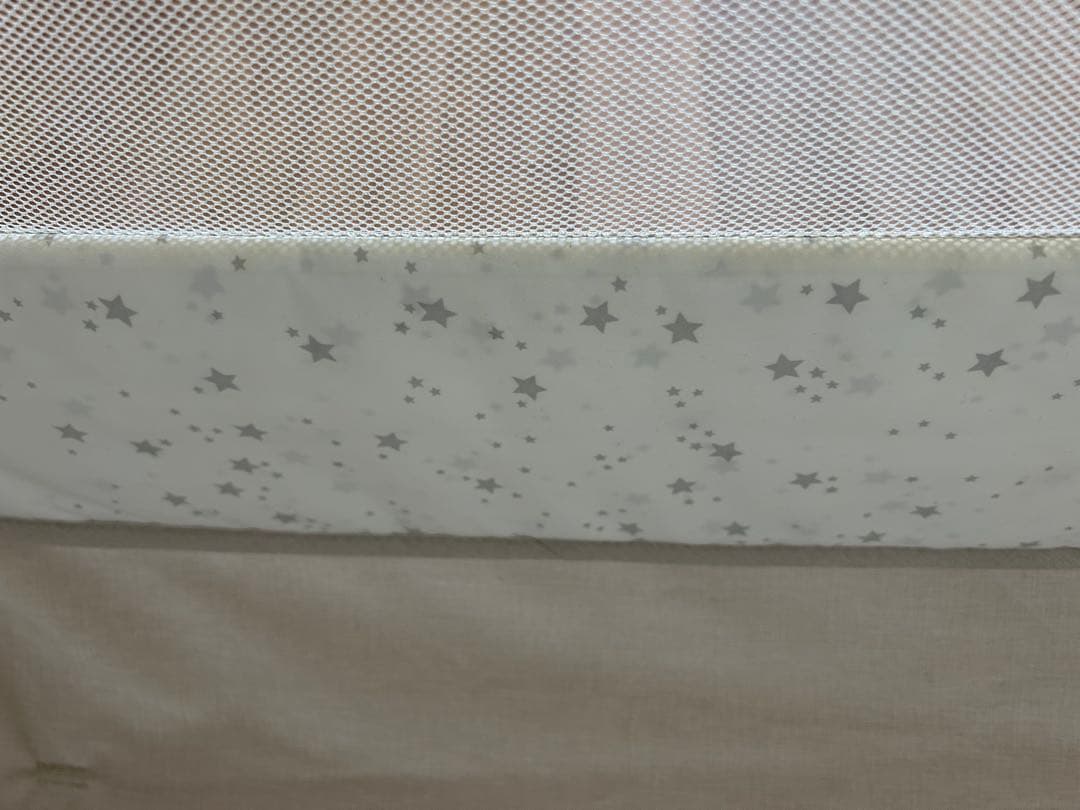 ベビーベッド　折りたたみ　HZDMJ ベージュ　カーキ　蚊帳付き