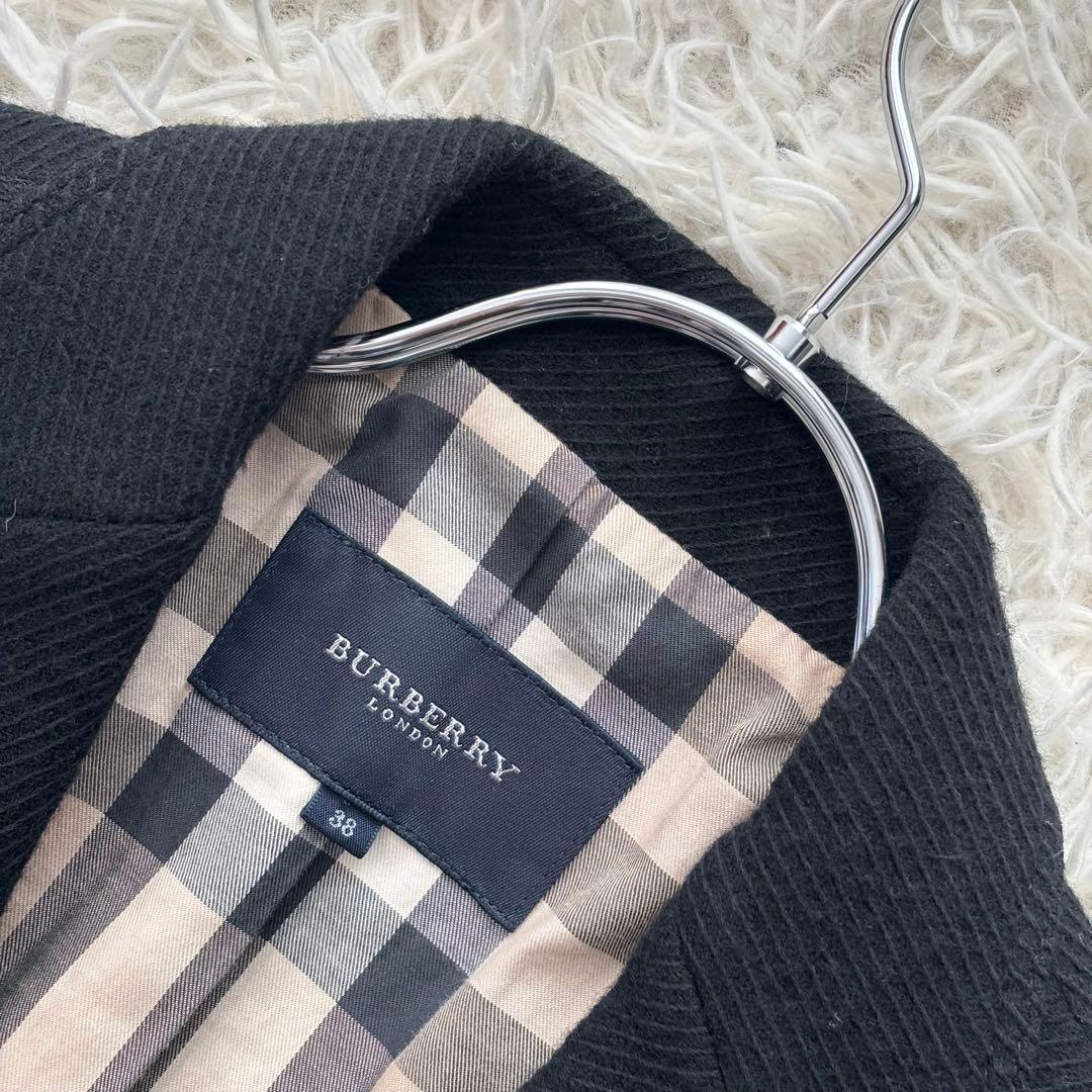 ✨美品✨ バーバリーロンドン テーラードジャケット メガチェック ロゴ刻印ボタン