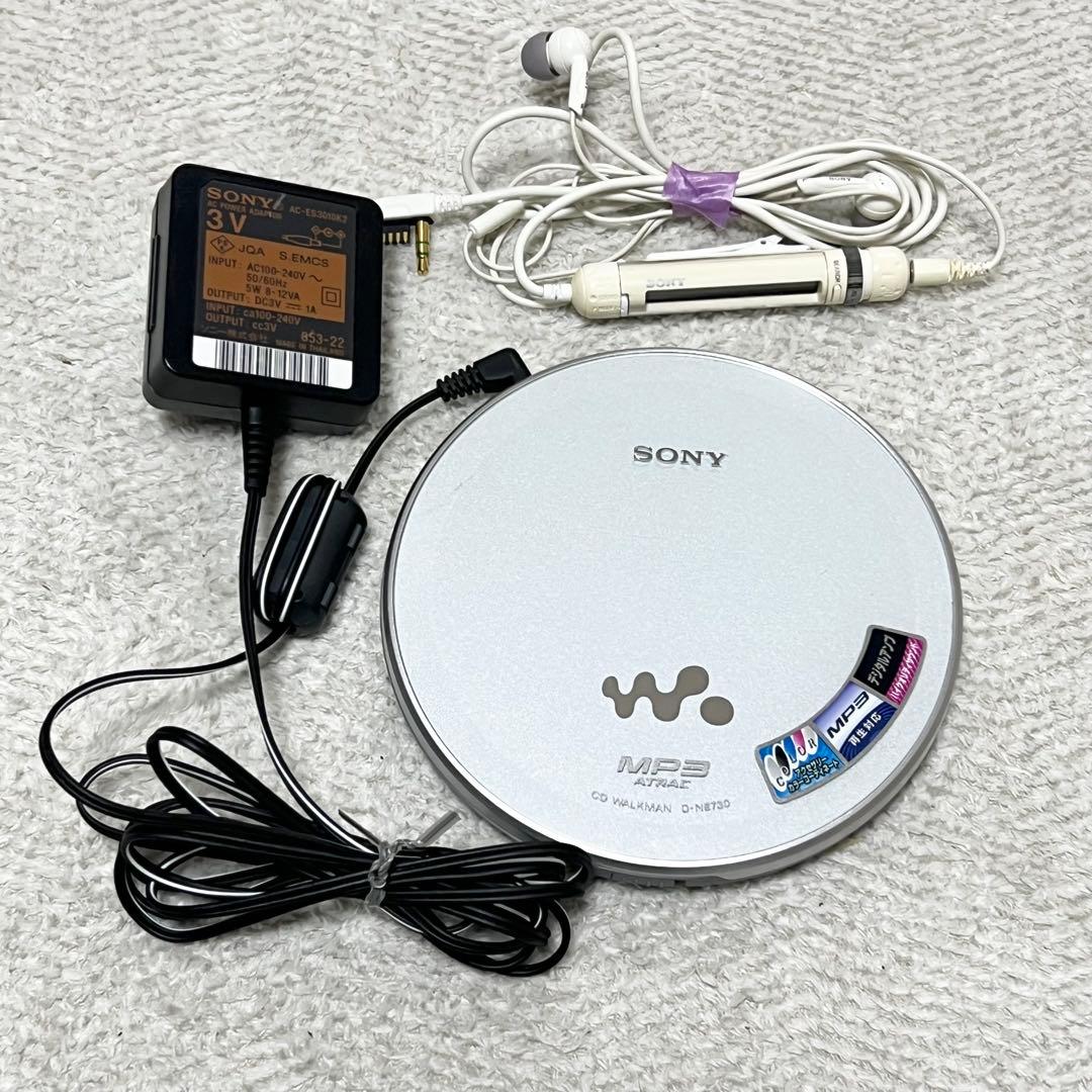 動作確認済 SONY MP3 ATRAC D-NE830 ポータブルCDプレーヤ