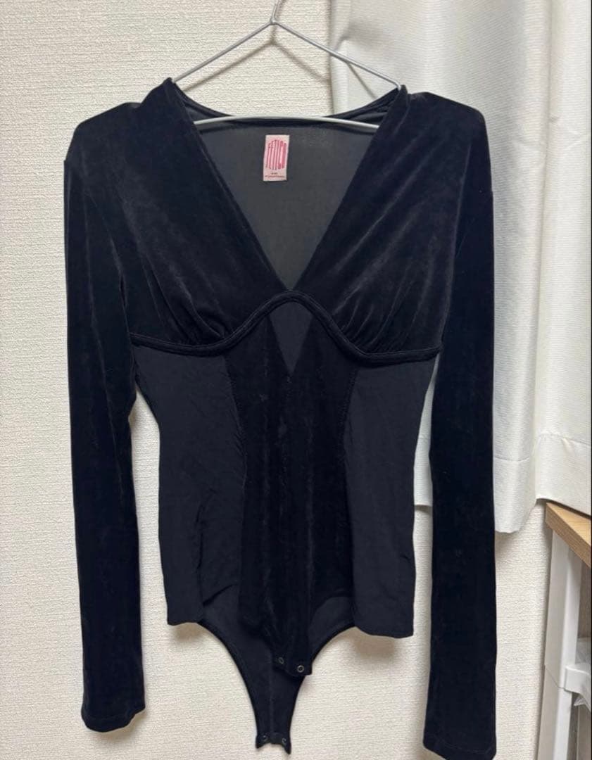 fetico×additionadelaide ベロアボディスーツ