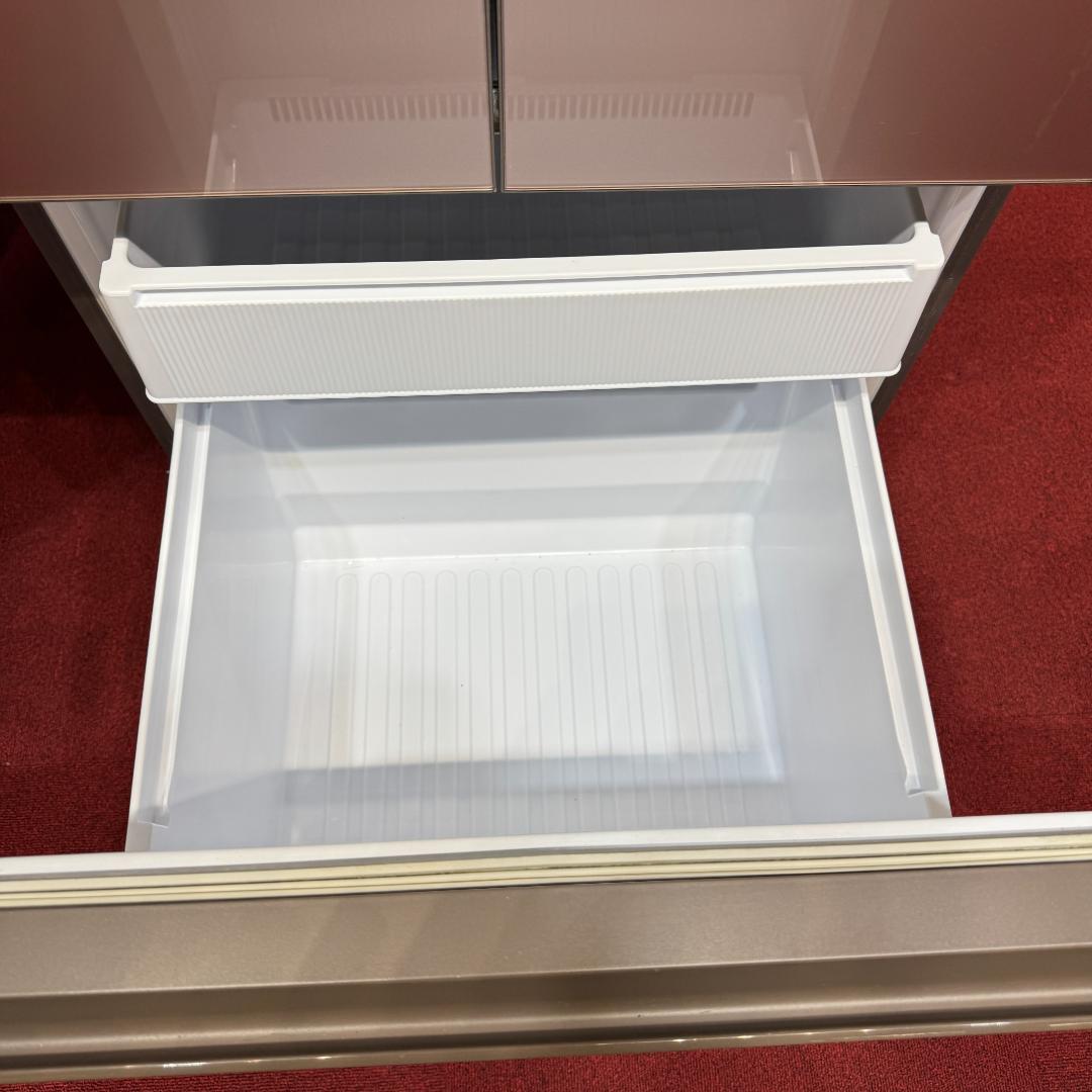 東京23区送料無料　シャープ2017年製　415L　ガラスドア　両開きタイプ