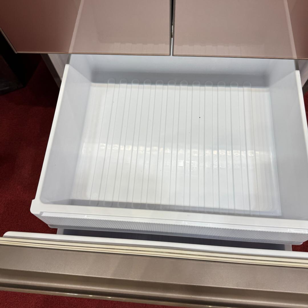 東京23区送料無料　シャープ2017年製　415L　ガラスドア　両開きタイプ