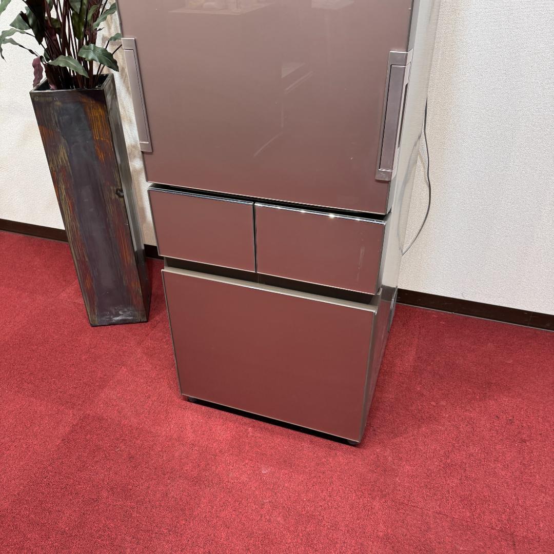 東京23区送料無料　シャープ2017年製　415L　ガラスドア　両開きタイプ