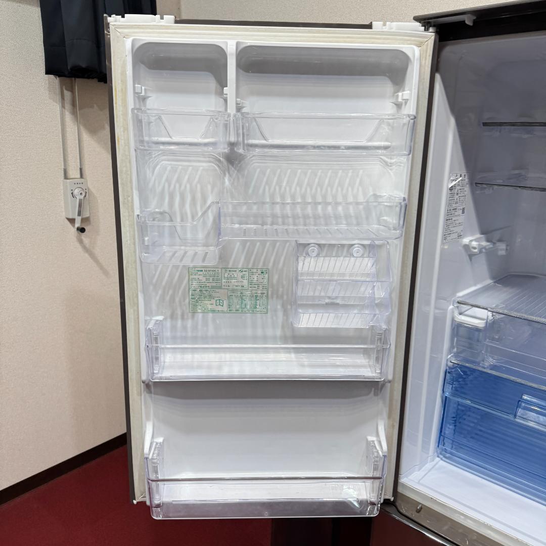 東京23区送料無料　シャープ2017年製　415L　ガラスドア　両開きタイプ