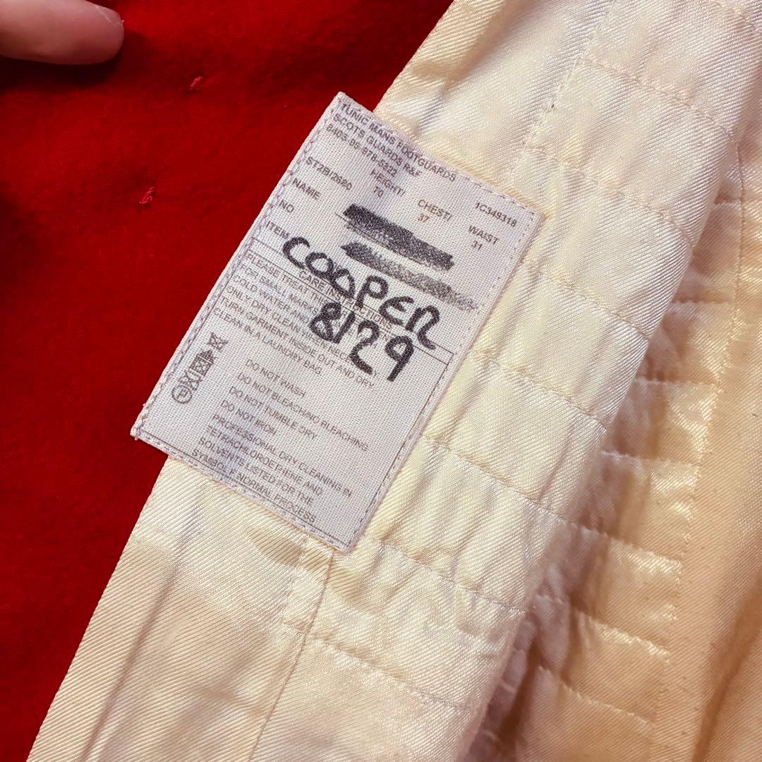 イギリス 近衛兵 ジャケット ウール RED 赤　軍服 グループサウンズ　衣装