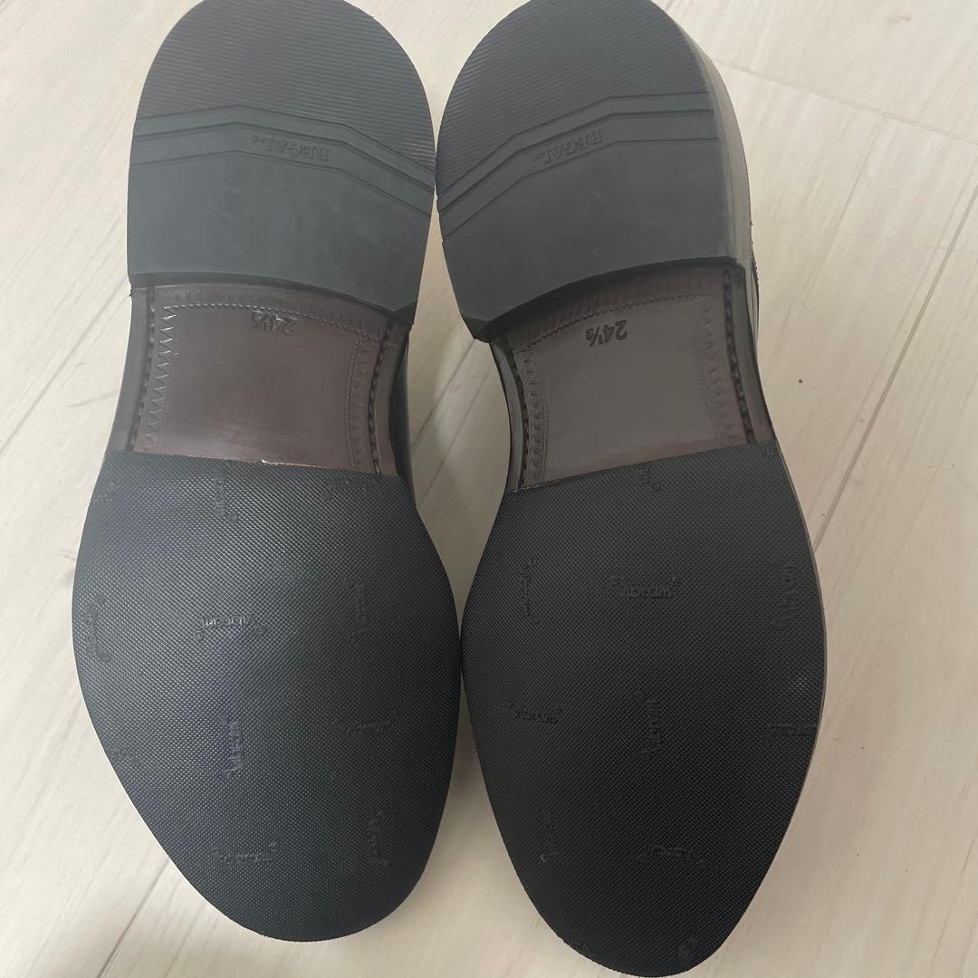 【未使用】リーガル　プレーントゥ　24.5 ブラック　J291 ハーフラバー付き