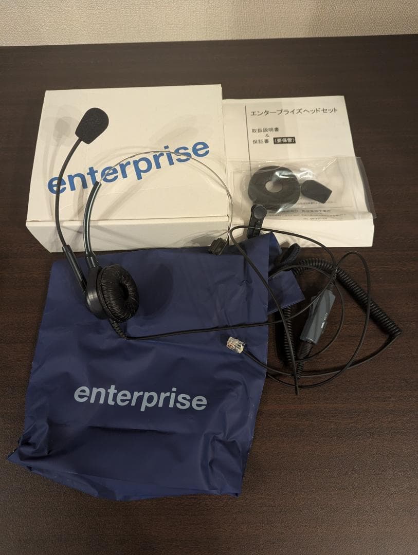 【未使用品】長澤電気 エンタープライズ ヘッドセット EN-H(BK)-VMC3
