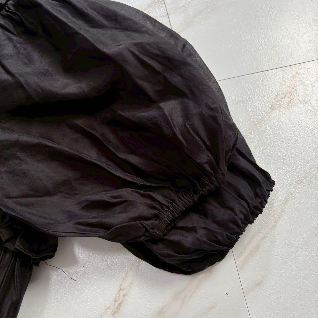 【極美品】Aya × CAROLINA GLASER フリルワンピース M 黒