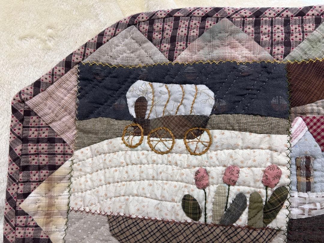 田舎風のタペストリー(^_^)パッチワーク＆ハンドメイド