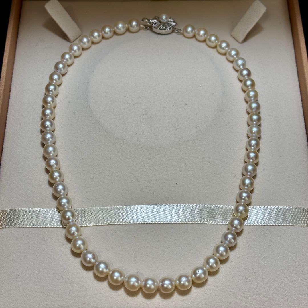 【✨テリ強✨】あこや真珠　ネックレス　約7.0-7.5 冠婚葬祭　レディース