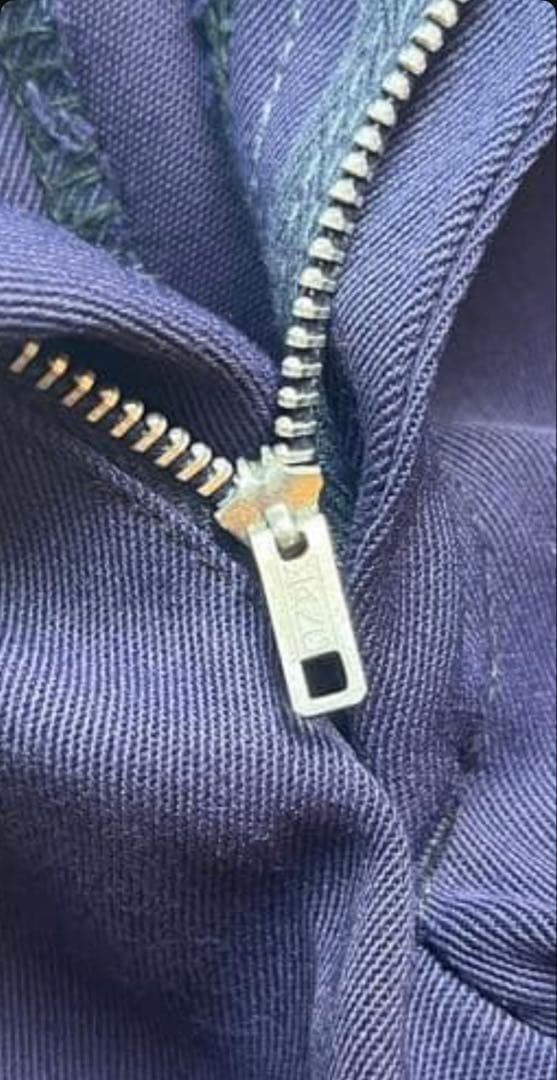 50s レーヨンギャバジンスラックス　ナス紺　フェード