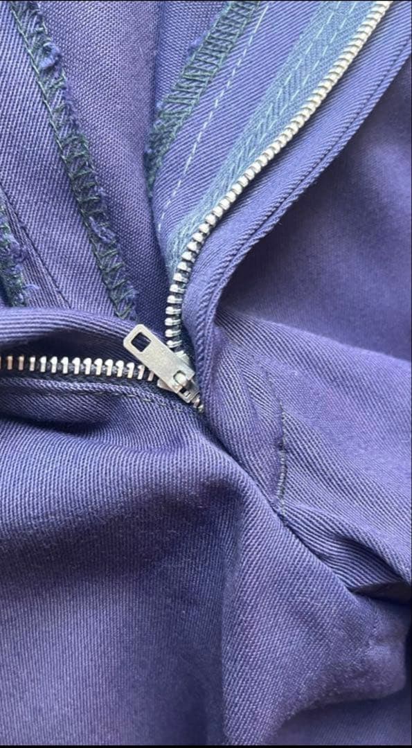 50s レーヨンギャバジンスラックス　ナス紺　フェード