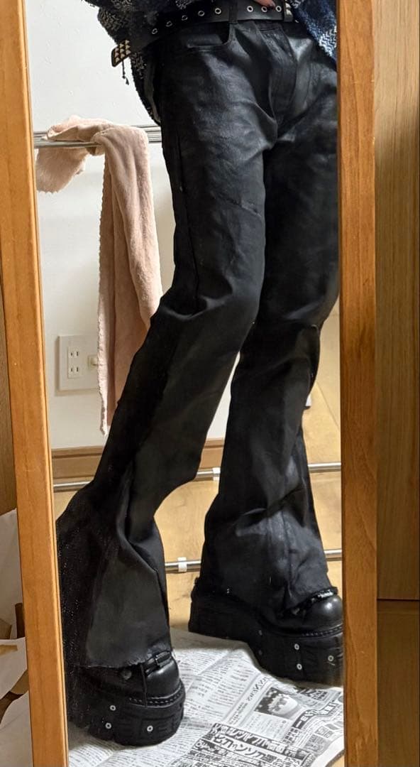 【archive】00sコーティングデニムパンツ ダークウェア エディ期 y2k