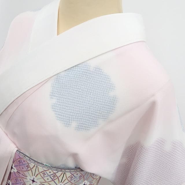 すももひめ 新品 BANKAN 雪輪 着物 仕付け糸付 長襦袢 5636