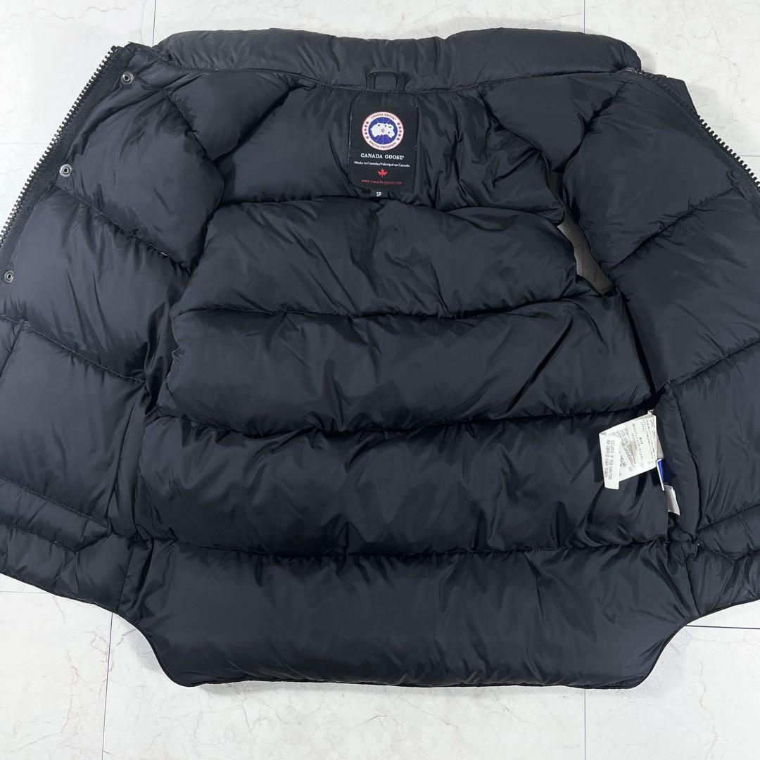 ✨カナダグース ダウンベスト ジャケット ダブルジップ ワッペン 刺繍 ブラック