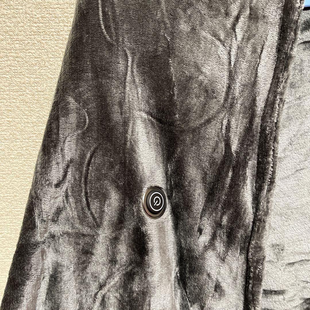 電気毛布 数秒で発熱 すぐに温まるUSB電気毛布 丸ごと洗える電気毛布　グレー