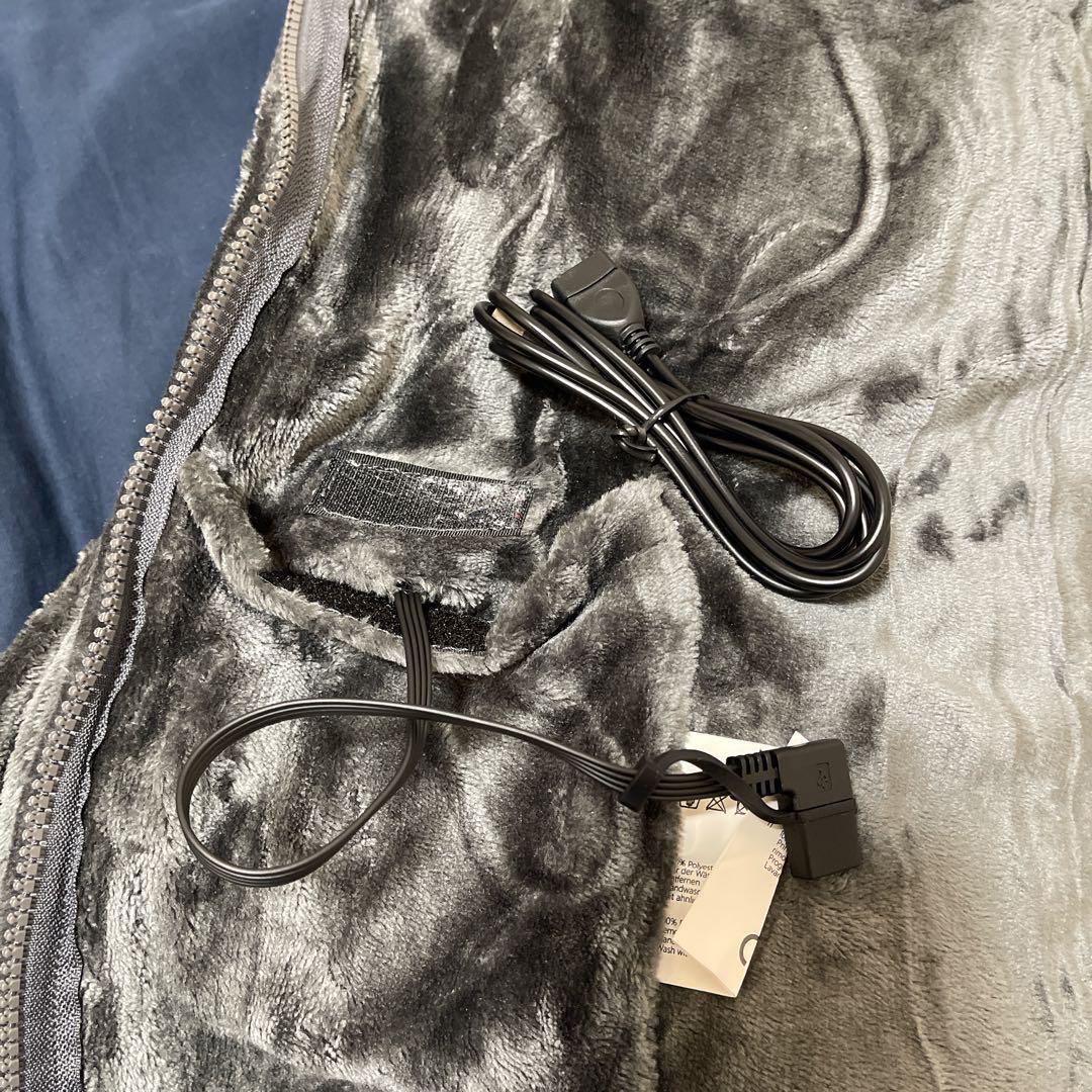 電気毛布 数秒で発熱 すぐに温まるUSB電気毛布 丸ごと洗える電気毛布　グレー